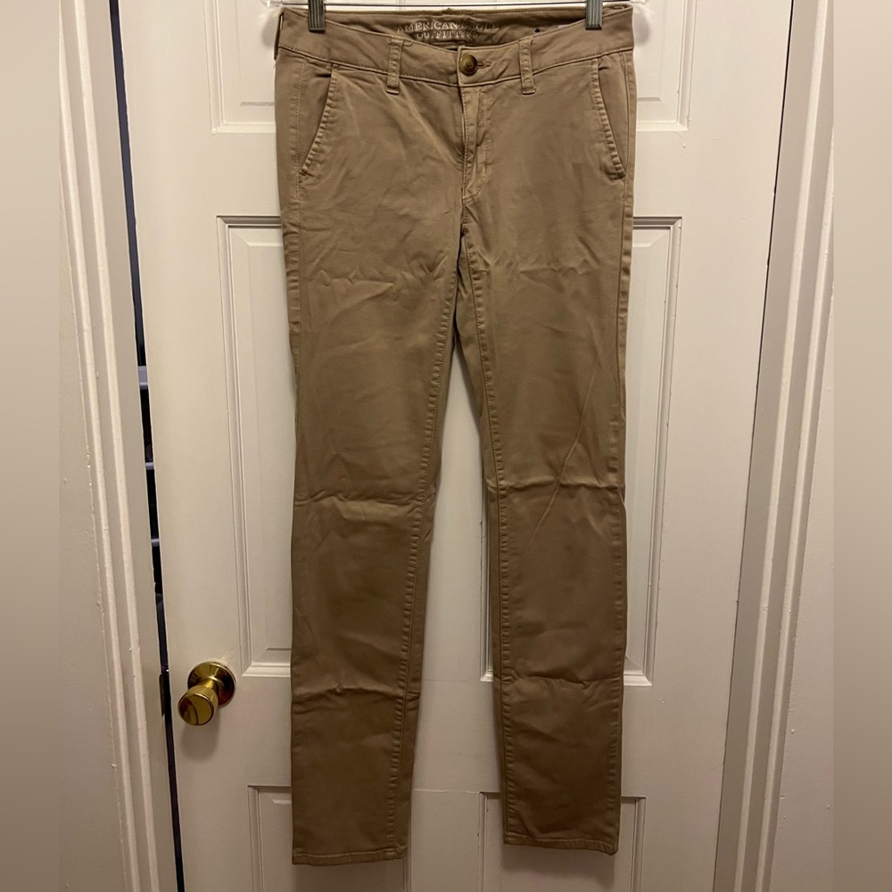 American Eagle Skinny Khaki Pants - Size 6 Extra Long